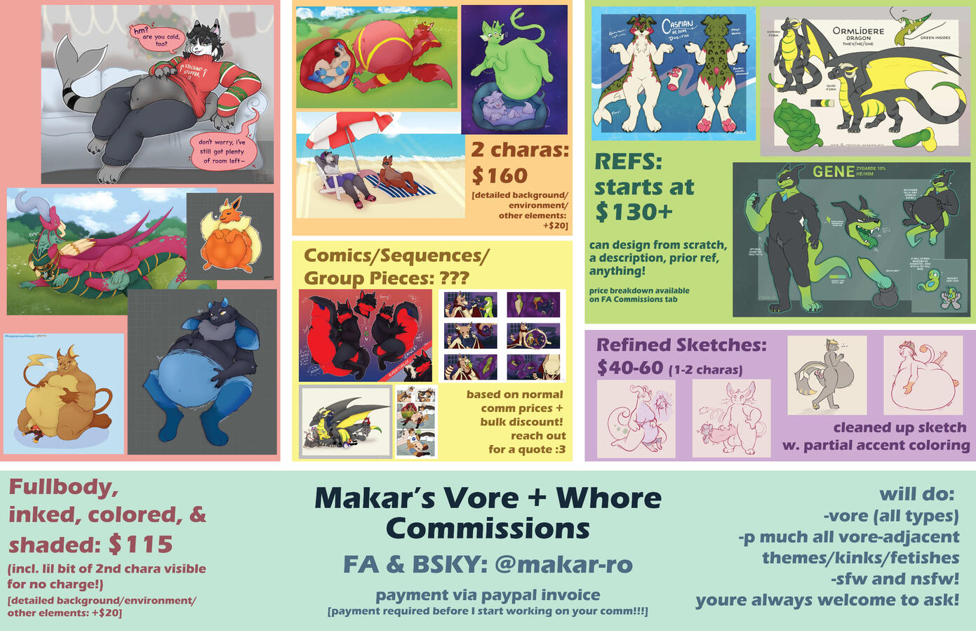 Full Commission sheet! Full Commission sheet!